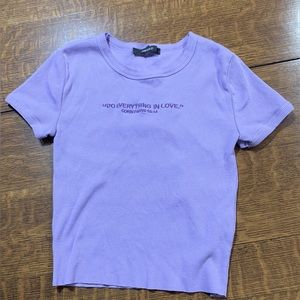 Forever 21 Crop Top With Bible Verse